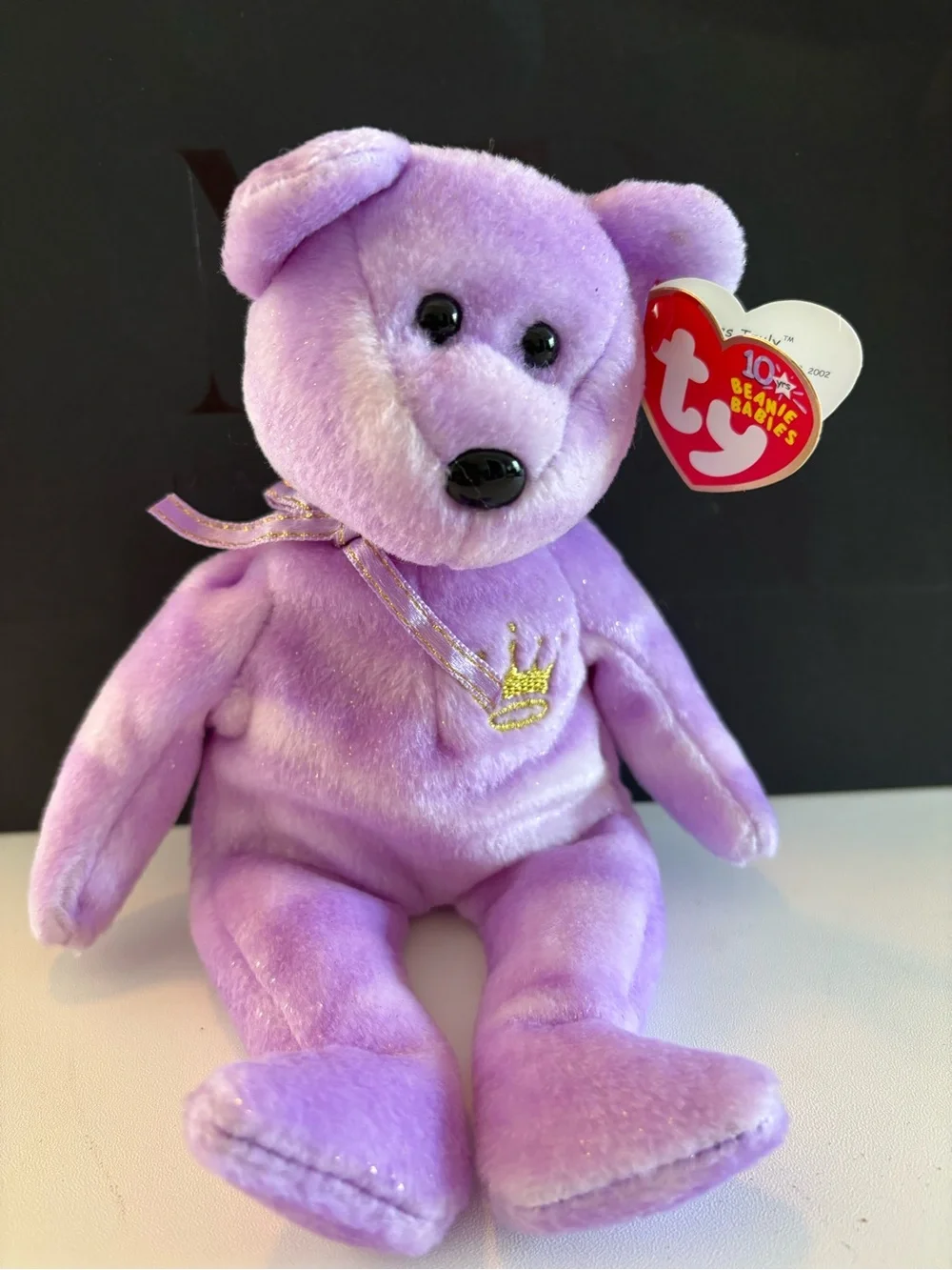 TY Beanie Baby Yours Truly Hallmark Gold Crown Exclusive 2002 With Tag